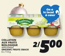 IGA APPLESNAX ORGANIC FRUITS SNACK offer