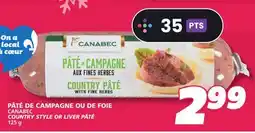 IGA CANABEC COUNTRY STYLE OR LIVER PÂTÉ offer