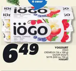 IGA IÖGO CRÉMEUX YOGURT offer