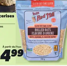 IGA BOB'S RED MILL GLUTEN-FREE BAKING FLOUR, OAT FLAKES, OAT BRAN OR BAKING SODA offer