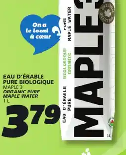 IGA MAPLE 3 ORGANIC PURE MAPLE WATER offer