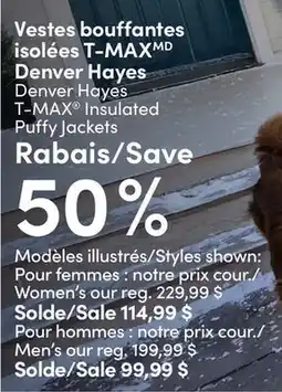 L'équipeur Denver Hayes T-MAX Insulated Puffy Jackets offer
