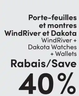 L'équipeur WindRiver + Dakota Watches + Wallets offer