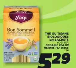 IGA YOGI TEA ORGANIC TEA OR HERBAL TEA BAGS offer