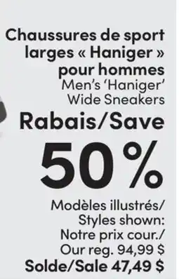 L'équipeur Skechers Men's 'Haniger' Wide Sneakers offer