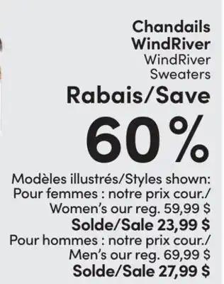 L'équipeur WindRiver Sweaters offer