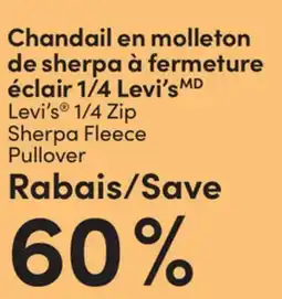 L'équipeur Levi's 1/4 Zip Sherpa Fleece Pullover offer