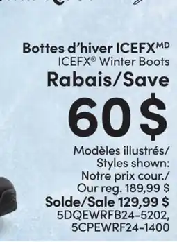 L'équipeur ICEFX Winter Boots offer