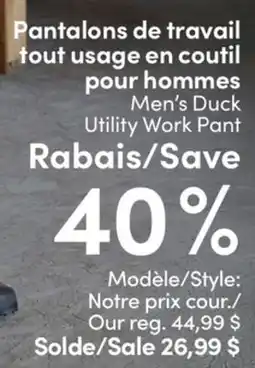 L'équipeur Aggressor Men's Duck Utility Work Pant offer