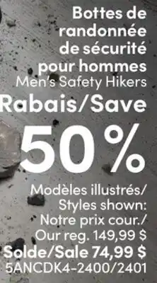 L'équipeur Men's Safety Hikers offer