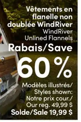 L'équipeur WindRiver flanelle non offer