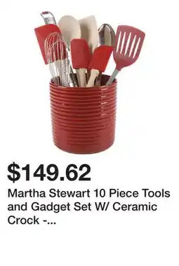 Wayfair Martha Stewart 10 Piece Tools and Gadget Set W/ Ceramic Crock - Navy Blue offer
