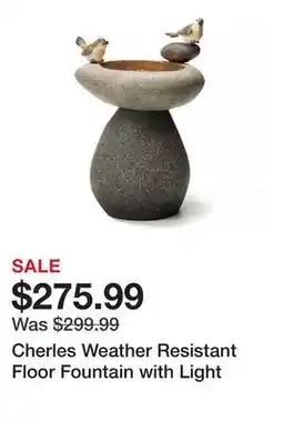 Wayfair Cherles Weather Resistant Floor Fountain with Light offer