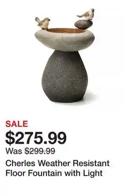 Wayfair Cherles Weather Resistant Floor Fountain with Light offer