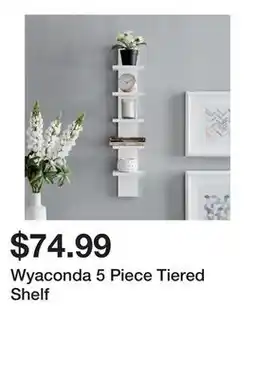 Wayfair Wyaconda 5 Piece Tiered Shelf offer