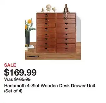 Wayfair Hadumoth 4-Slot Wooden Desk Drawer Unit (Set of 4) offer