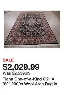 Wayfair Tiana One-of-a-Kind 6'2 X 9'2 2000s Wool Area Rug in offer