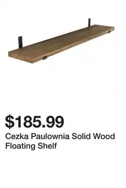Wayfair Cezka Paulownia Solid Wood Floating Shelf offer