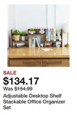 Wayfair Adjustable Desktop Shelf Stackable Office Organizer Set offer