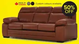 Leon's Morrison II Leather Sofa - Cognac offer