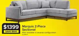 Leon's Marquis 2-Piece Sectional with Right Facing Chaise - Grey offer
