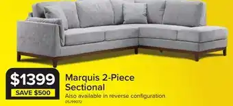 Leon's Marquis 2-Piece Sectional with Right Facing Chaise - Grey offer