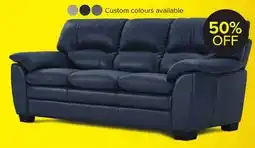 Leon's Kendrick Leather Sofa - Blue offer