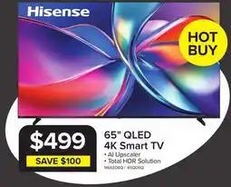 Leon's Hisense 65 4K Smart QLED TV - 65QD6QF offer