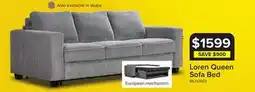 Leon's Loren Queen Sofa Bed - Grey offer