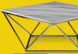 Leon's Lynn 39 Coffee Table - Marble and Stainless Steel offer