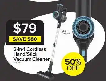 Leon's 2-IN-1 Cordless Hand/Stick Vacuum Cleaner - Grey, Blue offer