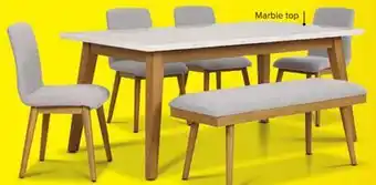 Leon's Vida 6 - Piece Dining Set- Natural Beige, Grey offer