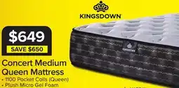 Leon's In Harmony - Kingsdown Concert Medium Tight Top Queen Mattress offer