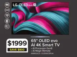 Leon's LG 65 4K Smart OLED evo AI TV - OLED65C5PUA offer