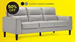 Leon's Verissimo Leather Sofa - Silver offer
