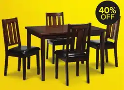Leon's Boyd 5-Piece Dining Set - Dark Brown Cherry offer