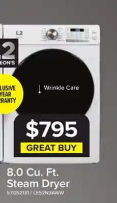 Leon's L2 White Electric Dryer (8.0 Cu. Ft) - LE52N3AWW offer