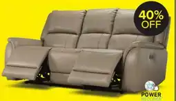 Leon's Maxton Leather Power Reclining Sofa - Taupe offer