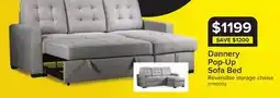 Leon's Dannery Pop-Up Sofa Bed - Light Grey offer