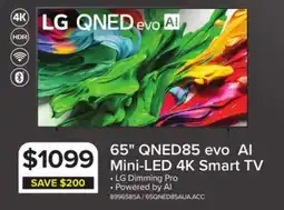Leon's LG 65 4K Smart QNED evo AI Mini-LED TV - 65QNED85AUA offer