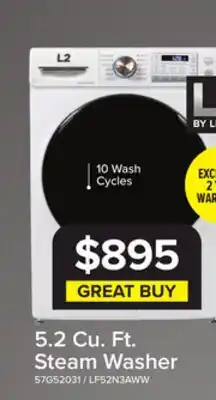 Leon's L2 White Front Load Washer (5.2 Cu. Ft) - LF52N3AWW offer