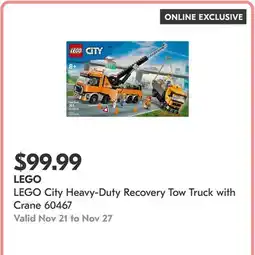 Pharmaprix LEGO City Heavy-Duty Recovery Tow Truck with Crane 60467 offer