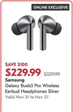 Pharmaprix Galaxy Buds3 Pro Wireless Earbud Headphones Silver offer