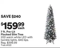 Michaels Flocked Slim Tree offer