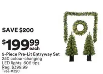 Michaels Pre-Lit Entryway Set offer