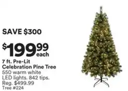 Michaels Pre-Lit Celebration Pine Tree offer