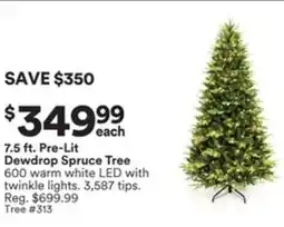 Michaels Pre-Lit Dewdrop Spruce Tree offer