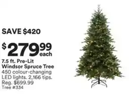 Michaels Pre-Lit Windsor Spruce Tree offer