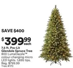 Michaels Pre-Lit Glendale Spruce Tree offer