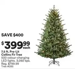 Michaels Pre-Lit Collins Fir Tree offer